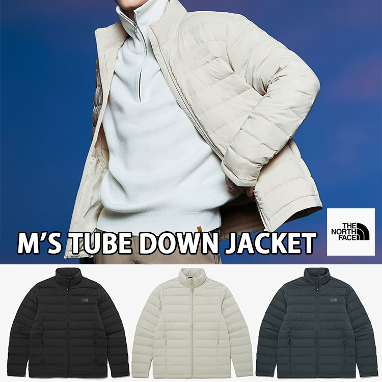 THE NORTH FACE ノースフェイス ダウン ボンバー M'S TUBE DOWN JACKET ダウンジャケット ボンバーダウン BLACK BEIGE GREEN スタンドネック チューブダウン ブラック ライトベージュ ダークグリーン メンズ レディース NJ1DP72A/B/C【中古】未使用品｜セレクトショップ a-clo