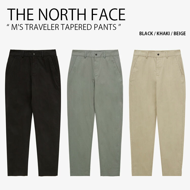 THE NORTH FACE 北の方人間の顔 テーパードパンツ M\u0027S TRAVELER TAPERED PANTS 旅行者 テーパード ズボン下 長ズボン イージーパンツ ロゴタイプ 心地好い 表どおり 黒いこと カーキ ベージュ メンズ レディース 成人男性用 お上さん用 NP6NQ12A/B/C【中古】未当てはめる品