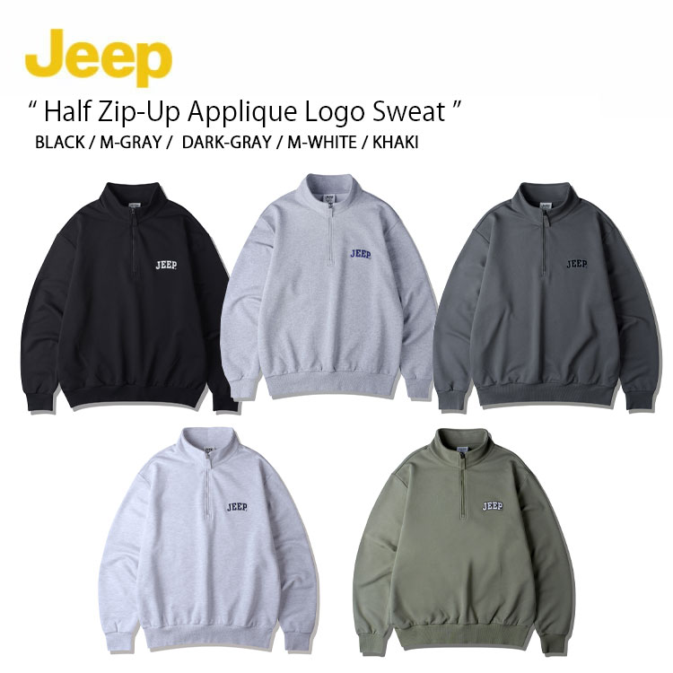 楽天市場】Jeep ジープ スウェット Half Zip-Up Applique Logo
