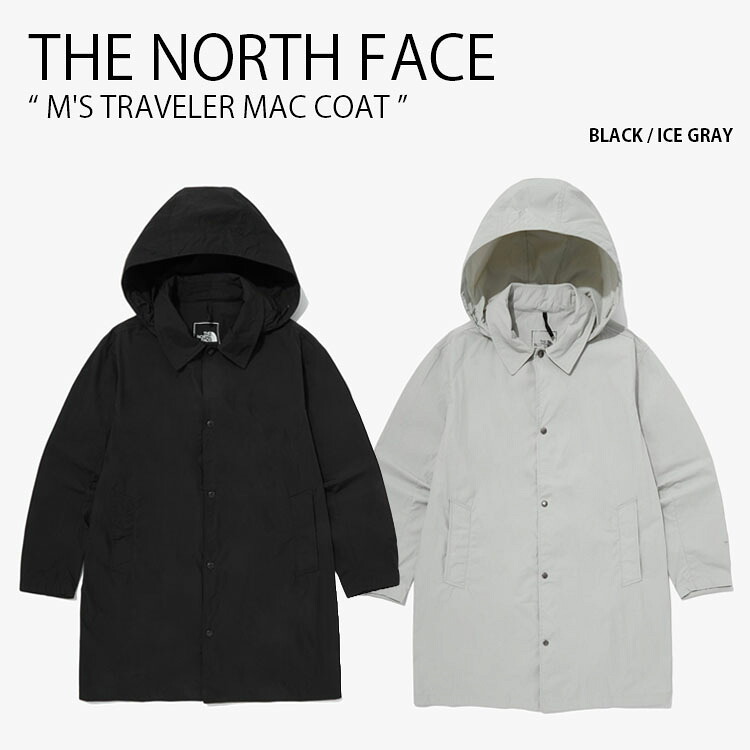 THE NORTH FACE ノースフェイス ナイロンジャケット M'S TRAVELER MAC COAT トラベラー マック コート フーディ パーカー レインコート ロゴ カジュアル ストリート ブラック グレー メンズ レディース 男性用 女性用 NC3BQ11A/C【中古】未使用品｜セレクトショップ a-clo
