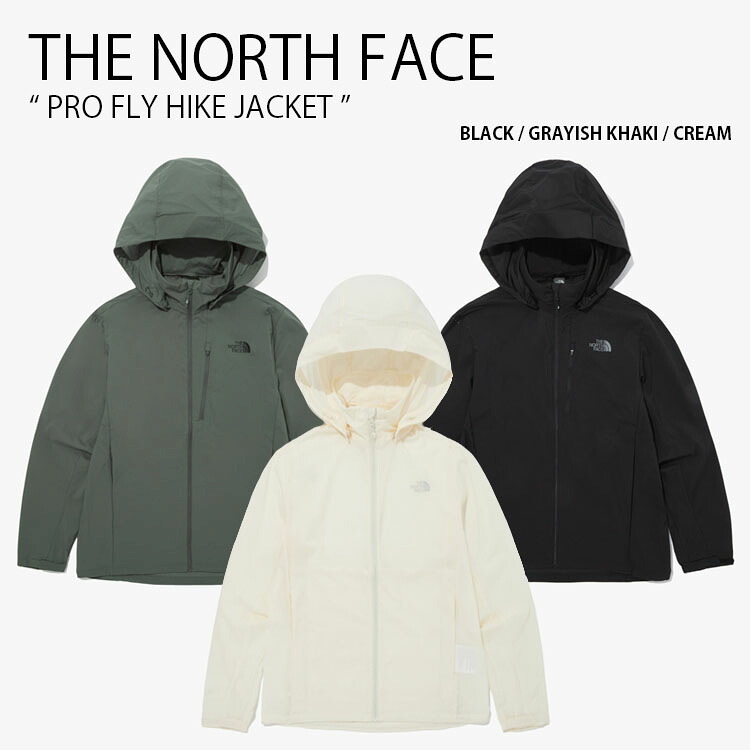 THE NORTH FACE ノースフェイス ナイロンジャケット PRO FLY HIKE JACKET プロ フライ ハイク ジャケット フーディ パーカー ロゴ カジュアル ストリート ブラック カーキ アイボリー メンズ レディース 男性用 女性用 男女共用 NJ3LQ01A/B/C【中古】未使用品