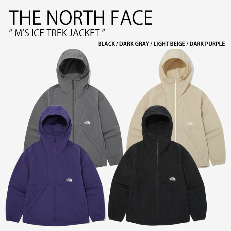 THE NORTH FACE 北の方人間の顔 ナイロン上衣 M’S ICE TREK JACKET 内燃機関 トレック 上衣 フーディ パーカー ロゴタイプ 心地よい 表どおり アウトドア 黒いこと 薄墨色 ベージュ パープル メンズ レディース 成人男性用 御上さん用 NJ3LQ03A/B/C/D【中古】未当てはめる品