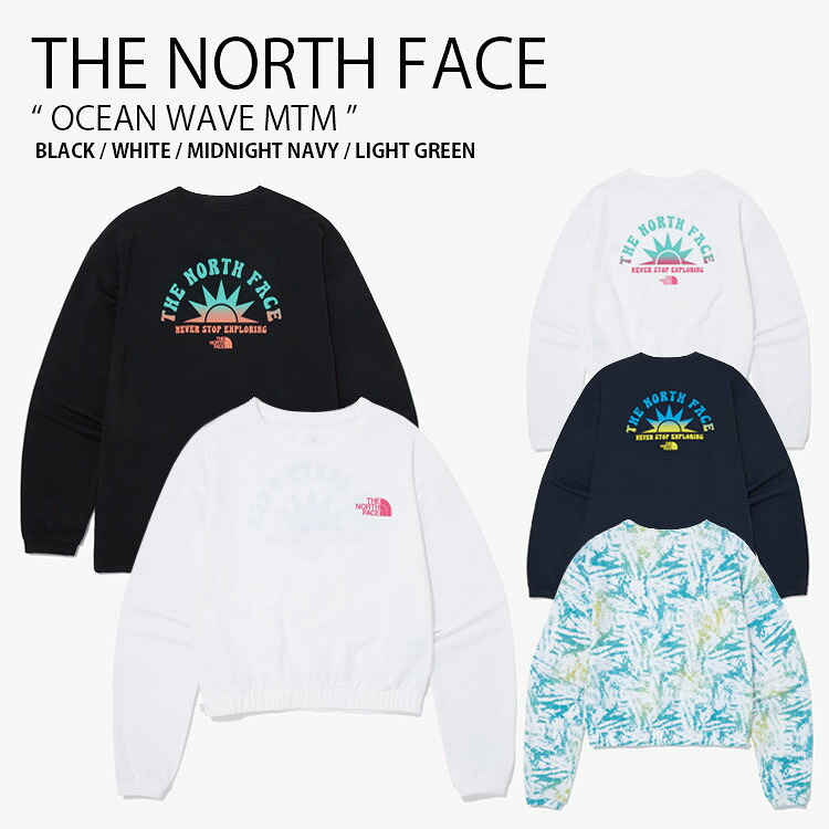 THE NORTH FACE ノースフェイス ラッシュガード OCEAN WAVE MTM オーシャン ウェーブ マンツーマン ロングスリーブ スウェット 長袖 水着 トレーナー プルオーバー スイムウェア ロゴ メンズ レディース 男性用 女性用 男女共用 NM5MQ18A/B/C/D【中古】未使用品｜セレクトショップ a-clo