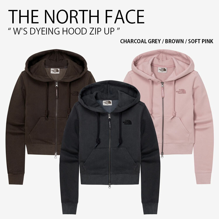 THE NORTH FACE ノースフェイス レディース パーカー W'S DYEING HOOD ZIP UP ウィメンズ ダイイング フード ジップアップ ジャケット フーディ トレーニングウェア ロゴ カジュアル ストリート グレー ブラウン ピンク 女性用 NJ5JQ82J/K/L【中古】未使用品