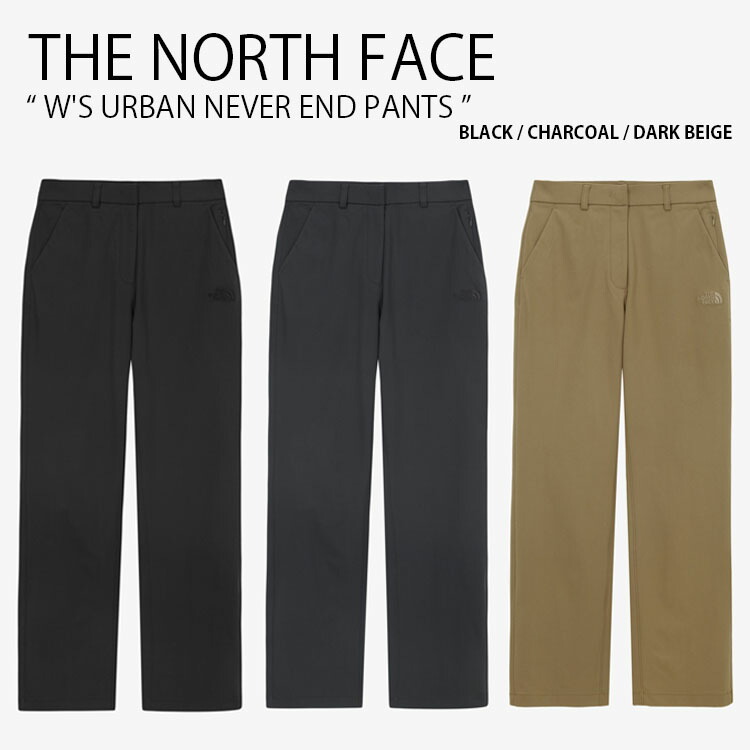 THE NORTH FACE ノースフェイス レディース スラックス W'S URBAN NEVER END PANTS ウィメンズ アーバン ネバーエンド パンツ 長ズボン イージーパンツ ロゴ カジュアル オフィス ブラック グレー ベージュ 女性用 NP6NQ89A/B/C【中古】未使用品