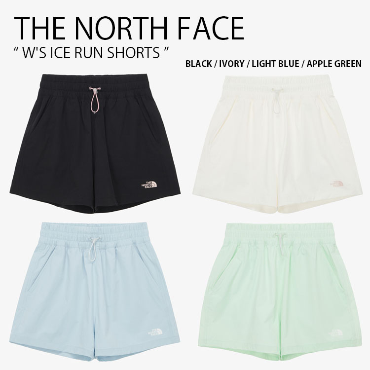 THE NORTH FACE ノースフェイス レディース ショートパンツ W'S ICE RUN SHORTS ウィメンズ アイス ラン ショーツ パンツ 半ズボン ロゴ カジュアル ストリート スポーツ WHITELABEL ブラック アイボリー ブルー グリーン 女性用 NS6NQ30J/K/L/M【中古】未使用品｜セレクトショップ a-clo