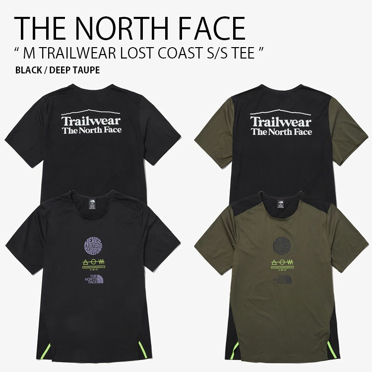 THE NORTH FACE ノースフェイス Tシャツ M TRAILWEAR LOST COAST S/S TEE メンズ トレイルウェア ロスト コースト ショートスリーブ ティーシャツ 半袖 カットソー ブラック カーキ メンズ レディース 男性用 女性用 男女共用 NT7UP29A/B【中古】未使用品