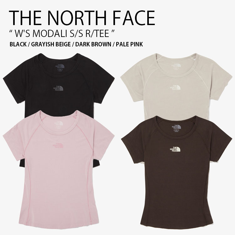 THE NORTH FACE ノースフェイス レディース Tシャツ W'S MODALI S/S R/TEE ウィメンズ モダリ ショートスリーブ ラウンドネック ティーシャツ 半袖 カットソー ロゴ カジュアル WHITELABEL ブラック ベージュ ブラウン ピンク 女性用 NT7UQ32J/K/L/M【中古】未使用品｜セレクトショップ a-clo 8,386円