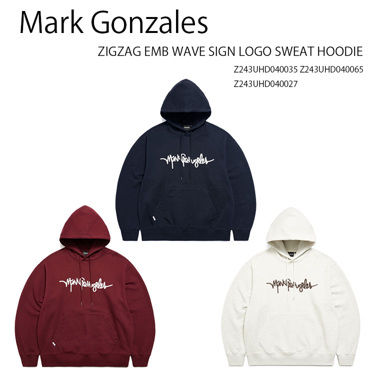 完売品！タグ付き　フーディ　ロゴ　スウェット 楽天市場】MARK GONZALES マークゴンザレス パーカー ZIGZAG EMB WAVE