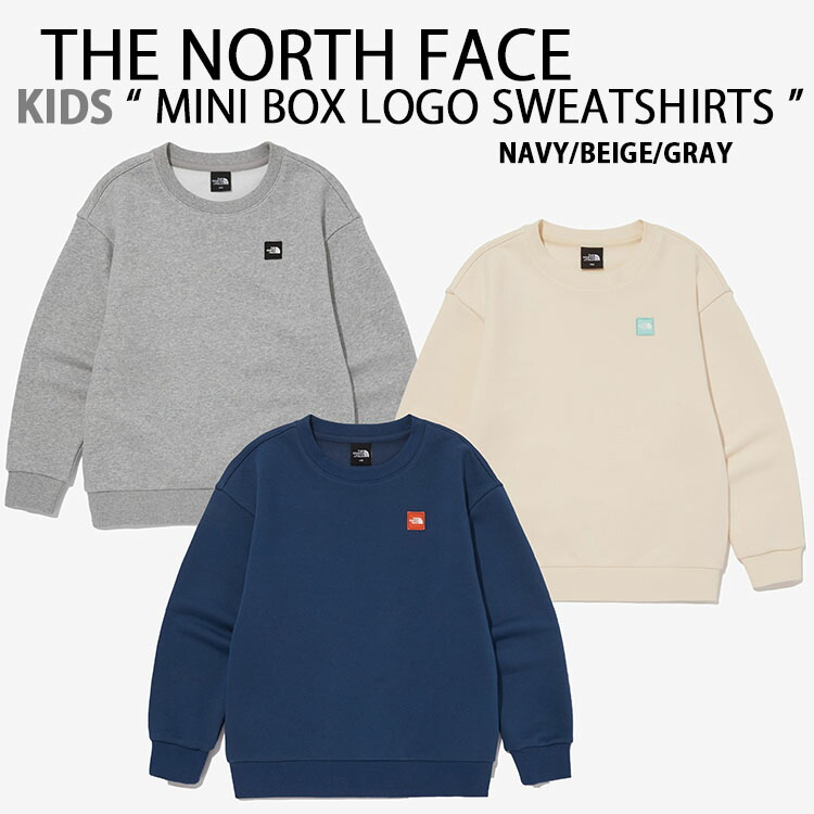 THE NORTH FACE 北の方人間の顔 キッズ 流汗 調教師 K\u0027S MINI BOX LOGO SWEATSHIRTS キッズスウェット ロゴタイプ紋章 NAVY GRAY CREAM 流汗 赤ちゃん用 御坊っちゃん用 青少年用 NM5MQ52S/T/U【中古】未当て嵌める品