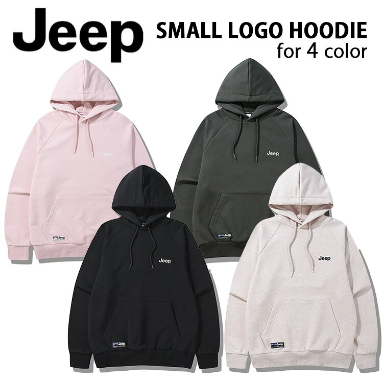 Jeep ジープ 流汗 パーカー ESSENTIAL SMALL LOGO HOODIE ティーシャツパーカー フーディー BLACK BEIGE KHAKI PINK 流汗 心地好い 表どおり 黒いこと ベージュ カーキ サクラ色 メンズ レディース JQ5THU002 パーカー-メンズファッション