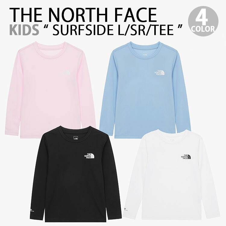THE NORTH FACE 北の方人間の顔 キッズ お坊っちゃん 混雑時かばい立て K\u0027S SURFSIDE L/SR/TEE お水運動競技ティーシャツ UV撥ねのける 吸湿速乾 BLACK WHITE BLUE PINK スイムウェア キッズ用 ちびっ子用 お坊っちゃん用 NT7TR20S/T/U/V【中古】未当て嵌める品
