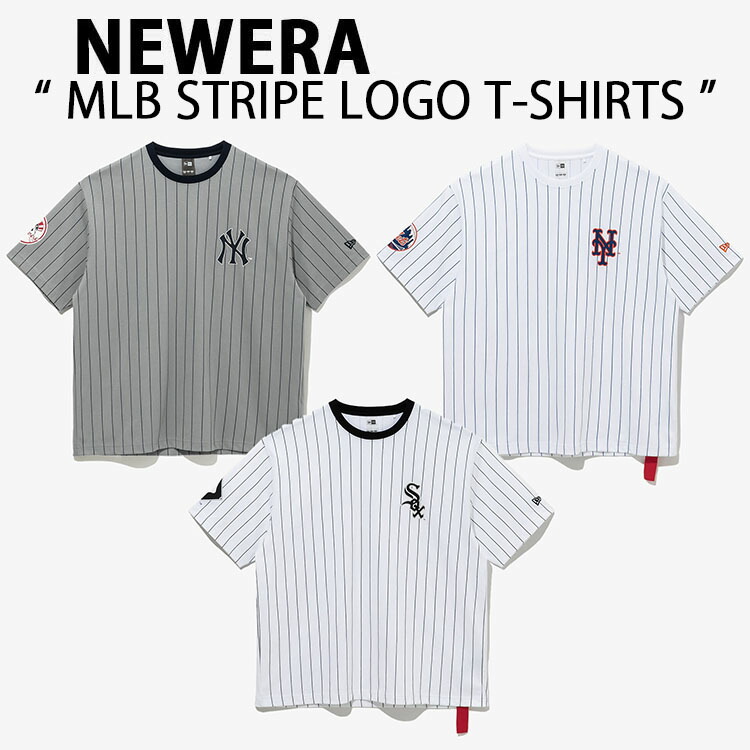 NEWERA ニューエラ Tシャツ ストライプ柄 STRIPE T-SHIRTS ロゴTシャツ ヤンキース YANKEES メッツ METSホワイトソックス WHITESOX 半袖 楽天市場】NEWERA ニューエラ Tシャツ ストライプ柄 STRIPE T-SHIRTS
