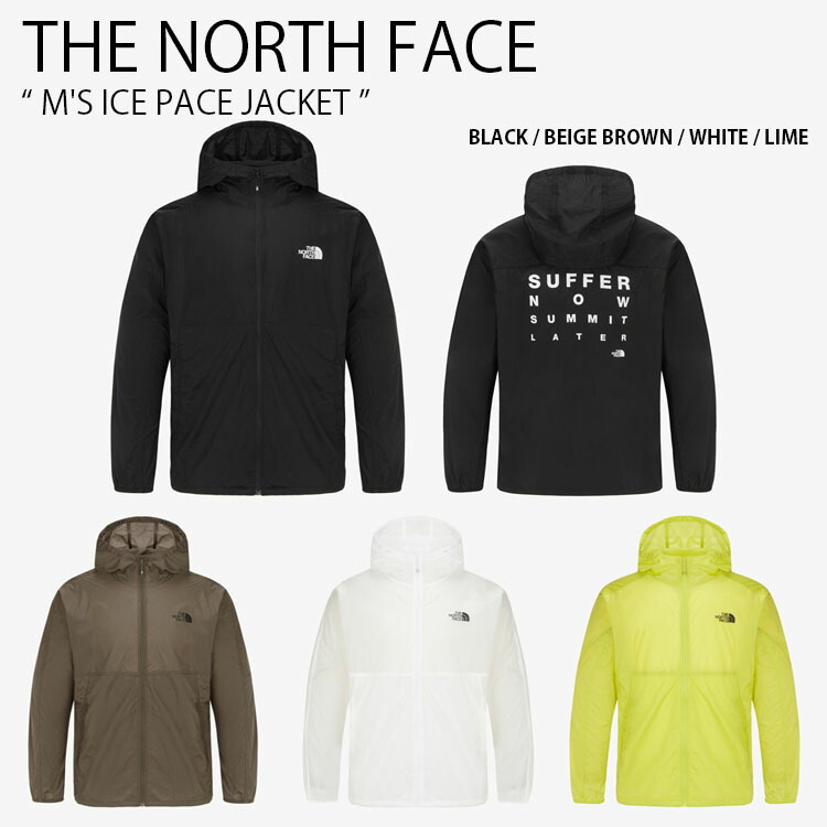 THE NORTH FACE ノースフェイス ナイロンジャケット M\'S ICE PACE JACKET アイス ペース ジャケット フーディ パーカー ロゴ カジュアル ストリート ランニング ブラック ブラウン ホワイト グリーン メンズ レディース 男性用 女性用 NJ3LR05A/B/C/D【中古】未使用品