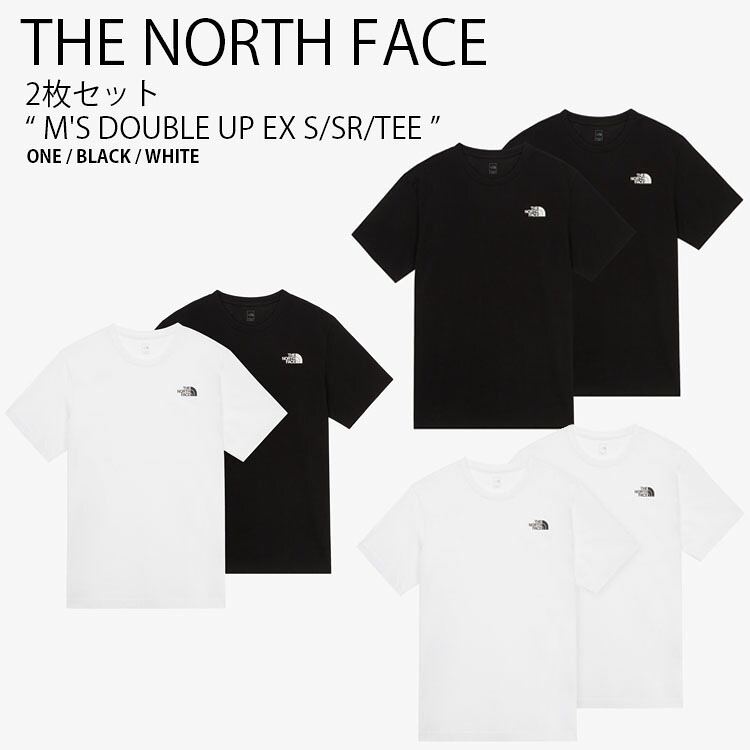 THE NORTH FACE ノースフェイス Tシャツ M'S DOUBLE UP EX S/SR/TEE ダブル アップ ショートスリーブ ラウンドネック ティーシャツ 2枚セット 半袖 カットソー カジュアル ブラック ホワイト メンズ レディース 男性用 女性用 男女共用 NT7UR37A/B/C【中古】未使用品｜セレクトショップ a-clo 10,625円