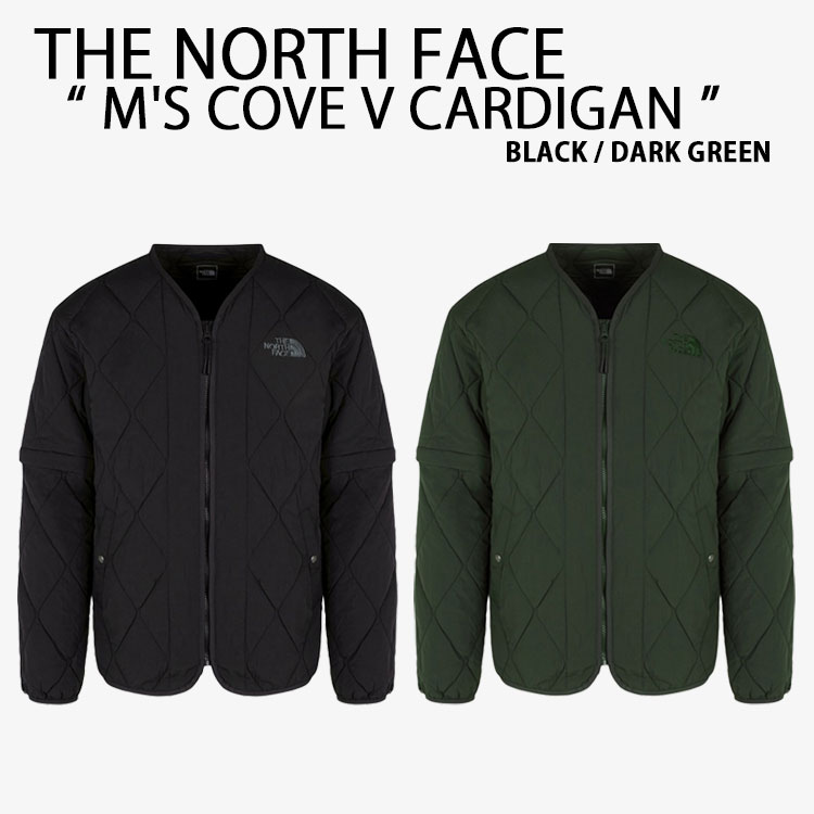 THE NORTH FACE ノースフェイス キルティングジャケット M'S COVE V CARDIGAN コーブV カーディガン 中綿ジャケット ノーカラージャケット 軽い ロゴ NJ3NR56A/B【中古】未使用品