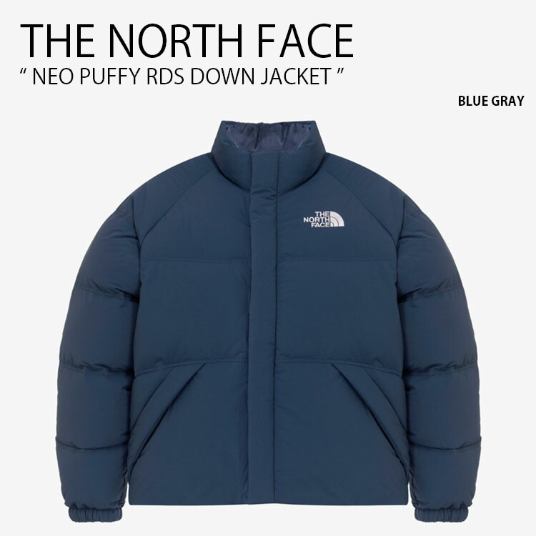 THE NORTH FACE ノースフェイス ダウンジャケット NEO PUFFY RDS DOWN JACKET ネオ パフィー ダウン ジャケット スタンドネック ロゴ カジュアル ストリート WHITELABEL ブルーグレー メンズ レディース 男性用 女性用 男女共用 NJ1DQ58L【中古】未使用品