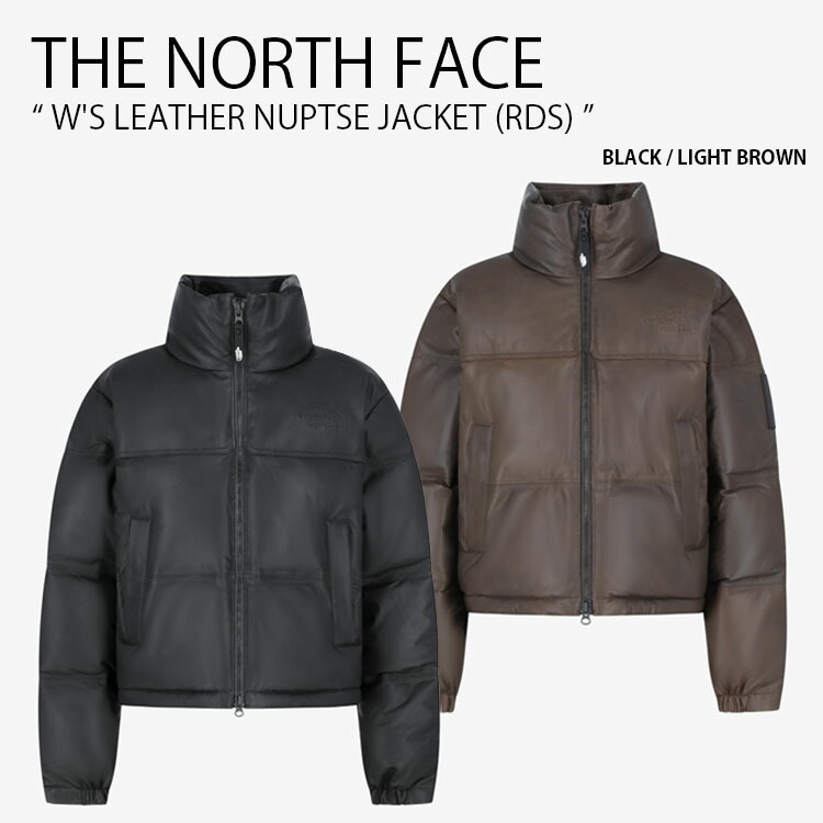 THE NORTH FACE ノースフェイス レディース ダウンジャケット W'S LEATHER NUPTSE JACKET RDS ウィメンズ レザー ヌプシ ジャケット 本革 スタンドネック レギュラーフィット ロゴ カジュアル ストリート WHITELABEL ブラック ブラウン 女性用 NJ1DR89J/K【中古】未使用品｜セレクトショップ a-clo 151,490円