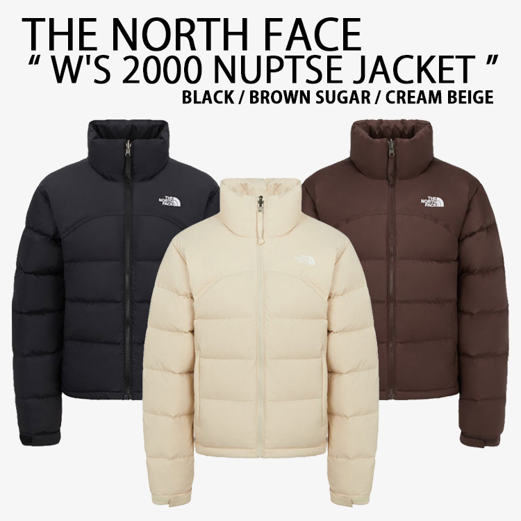 THE NORTH FACE ノースフェイス レディース ダウンジャケット W'S 2000 NUPTSE JACKET 2000ヌプシジャケット スタンドネック ブラック ブラウン クリーム NJ1DR92A/B/C【中古】未使用品