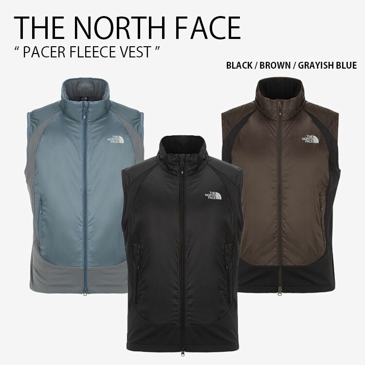 THE NORTH FACE ノースフェイス フリースベスト PACER FLEECE VEST ペイサー フリース ベスト ベストジャケット ハイネック ロゴ カジュアル ストリート アウトドア ブラック ブラウン ブルー メンズ レディース 男女共用 男性用 女性用 NV4FR53A/B/C【中古】未使用品