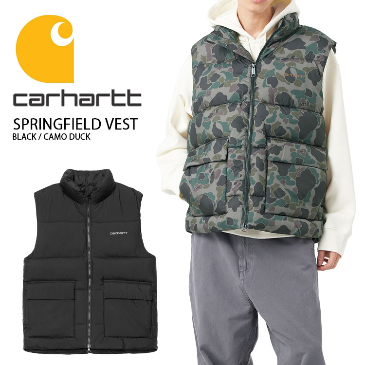 CARHARTT カーハート ベスト SPRINGFIELD VEST BLACK CAMO DUCK スプリングフィールド ベスト ブラック カモダック カジュアル ストリート メンズ 男性用 CA24FWJAJH【中古】未使用品 27,768円