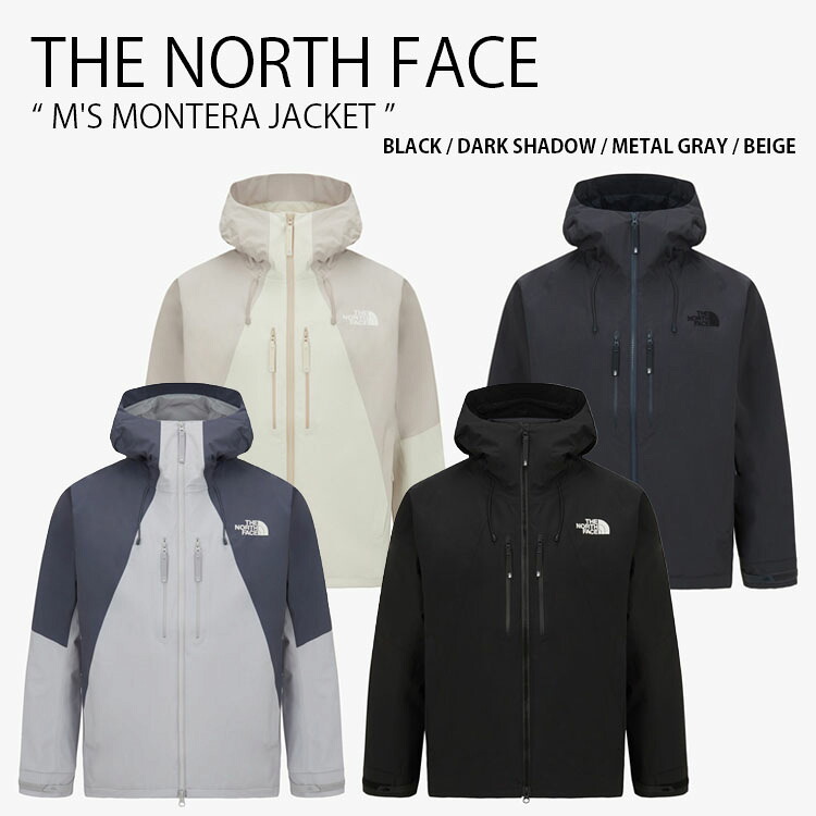 THE NORTH FACE 北の方人間の顔 牟礼パーカー M\u0027S MONTERA JACKET モンテラ 上衣 長袖 フーディ ルーズフィット ロゴタイプ 心地よい 表どおり 黒いこと 薄墨色 ベージュ メンズ レディース 成人男性用 お上さん用 男女共用 NJ2HS02A/B/C/D【中古】未当て嵌める品