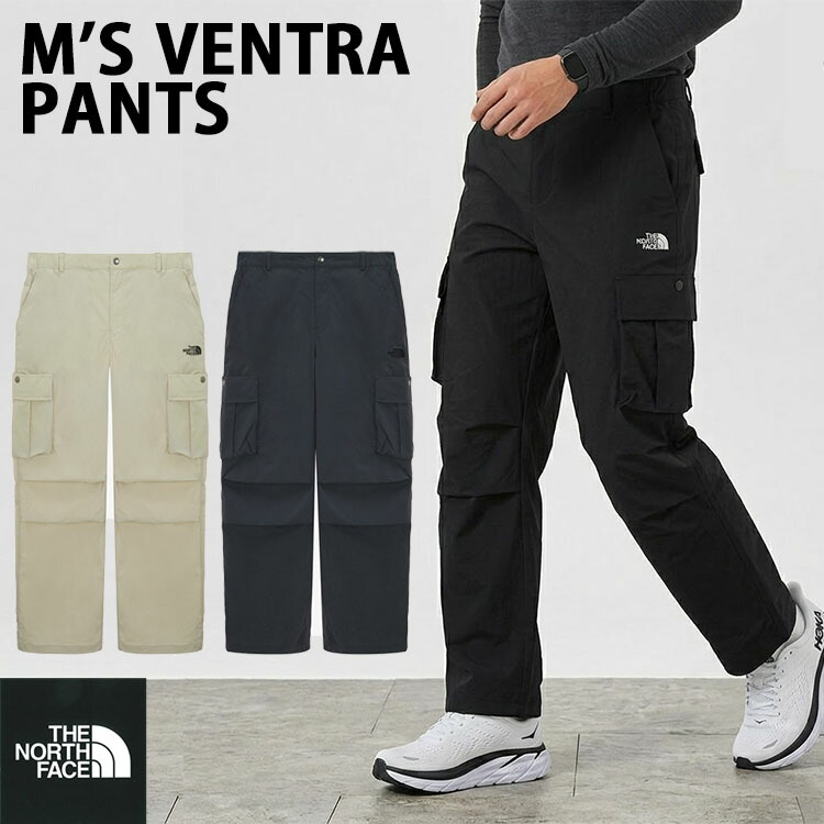 THE NORTH FACE ノースフェイス カーゴパンツ M'S VENTRA PANTS アウトドアパンツ イージーパンツ BLACK BEIGE GRAY リラックスフィット ロゴ ストリート メンズ レディース NP6NS07A/B/C【中古】未使用品
