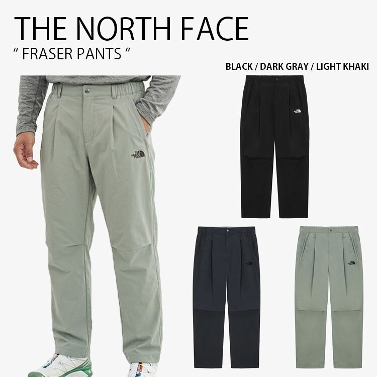 THE NORTH FACE ノースフェイス ジョガーパンツ FRASER PANTS フレイザー パンツ 長ズボン イージーパンツ ロゴ カジュアル ストリート アウトドア キャンプ ブラック グレー カーキ メンズ レディース 男性用 女性用 男女共用 NP6NS14A/B/C【中古】未使用品