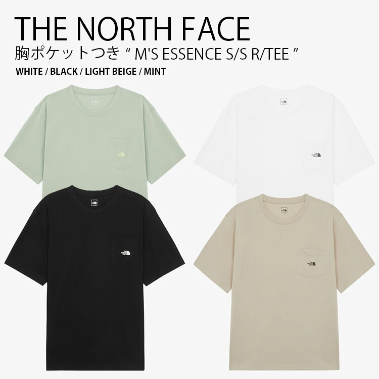 THE NORTH FACE 北の方人間の顔 プルオーバー M\u0027S ESSENCE S/S R/TEE 抽出エキス 遊撃手捩り ラウンドのど首 紅茶プルオーバー 半袖 カットソー 胸衣嚢付き添い人 ロゴタイプ 心地よい 表どおり メンズ レディース 成人男性用 お上さん用 男女共用 NT7US50A/B/C/D【中古】未当て嵌める品
