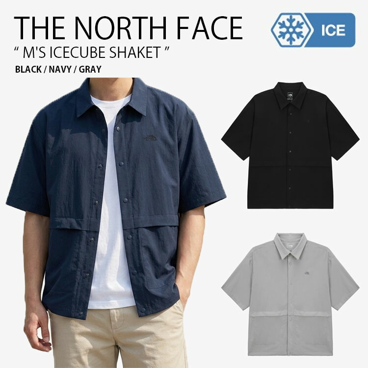 THE NORTH FACE 北の方人間の顔 心地よいプルオーバー M\u0027S ICECUBE SHAKET 内燃機関正六面体 シャケット ナイロンプルオーバー ルーズフィット 半袖 ロゴタイプ 心地よい 表どおり メンズ レディース 成人男性用 亭主もち用 男女共用 NH8SS22A/B/C【中古】未当て嵌める品