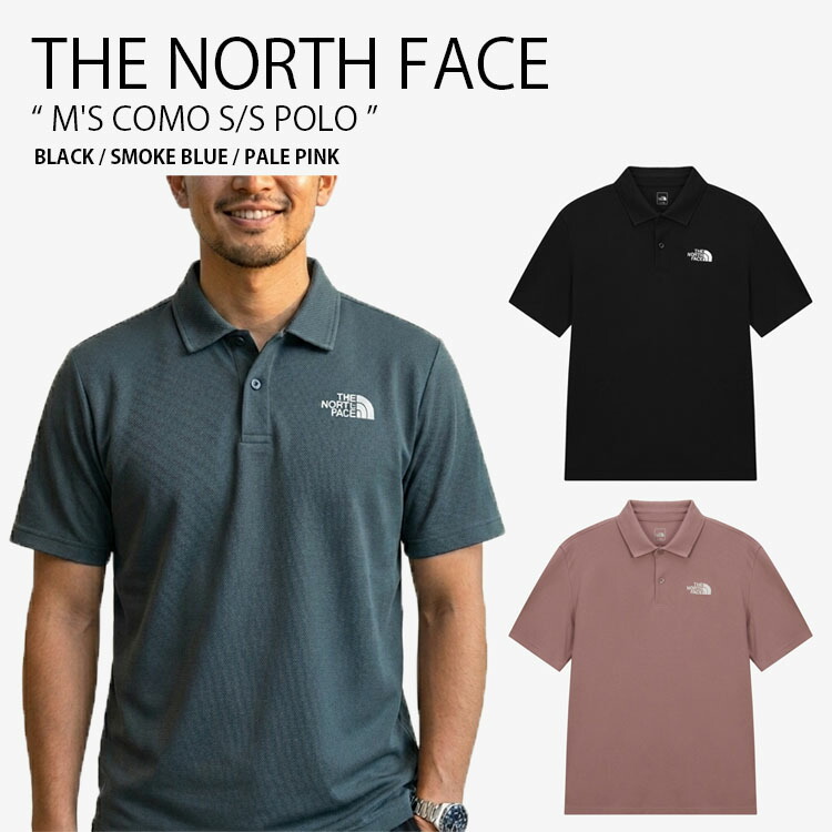 THE NORTH FACE ノースフェイス ポロシャツ M'S COMO S/S POLO コモ ショートスリーブ ポロ 半袖 セミルーズフィット ロゴ カジュアル オフィス スポーツ ゴルフ ブラック ブルー ピンク メンズ レディース 男女共用 男性用 女性用 NT7PS00A/B/C【中古】未使用品｜セレクトショップ a-clo