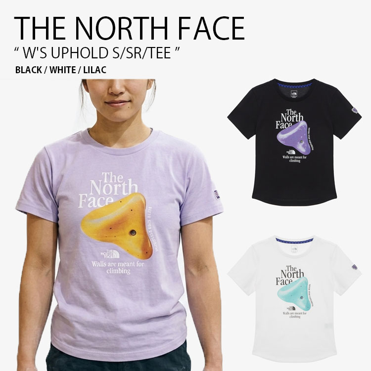THE NORTH FACE ノースフェイス レディース Tシャツ W'S UPHOLD S/S R/TEE ウィメンズ アップホールド ショートスリーブ ラウンドネック ティーシャツ 半袖 カットソー ロゴ カジュアル ストリート ブラック ホワイト パープル 女性用 NT7US37A/B/C【中古】未使用品|セレクトショップ a-clo