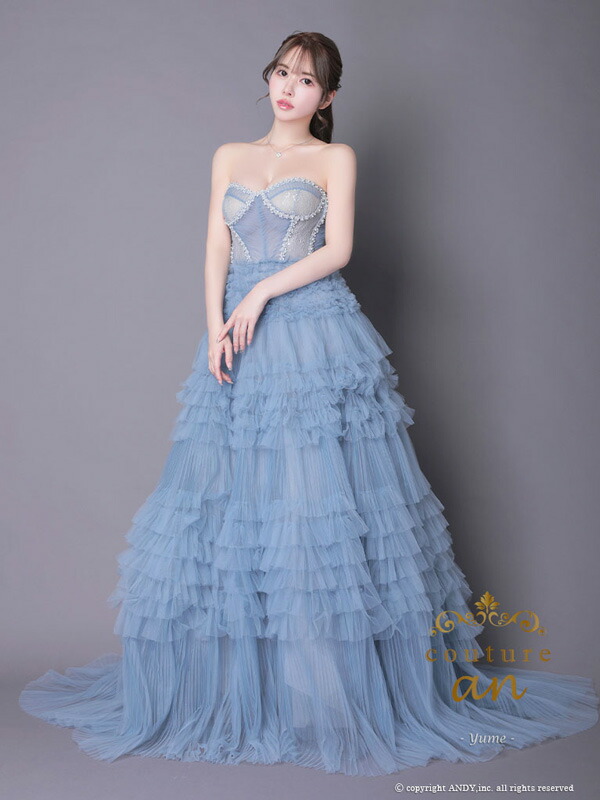 美品　アンドレアアンドコー　ANDREA&CO フリルパーティードレス アンドレアアンドコー 美品 アンドレアアンドコー ANDREA&CO フリル