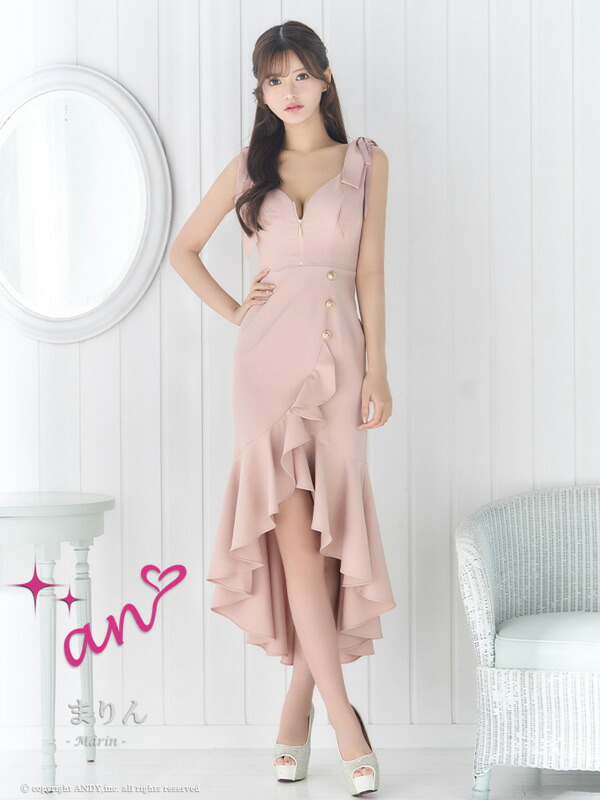 キャバドレス　andy キャバドレス Andy Andy/AN-OK2776/ミニドレス/キャバドレス/七分袖/袖