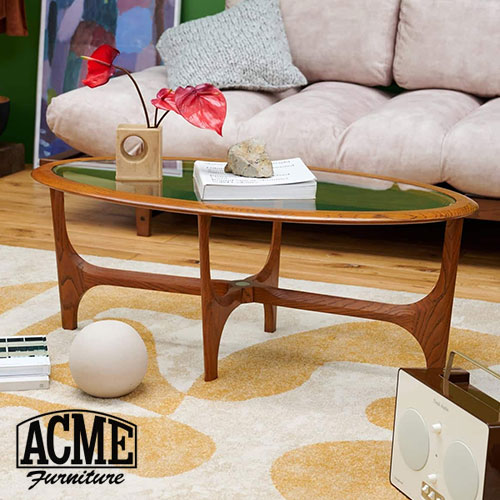 ACME Furniture SILHOUETTE COFFEE TABLE OVAL アクメファニチャー 影ぼうし 珈琲速見表 速見表 机 置き目速見表 真っただ中速見表 調度品 室内装飾(代引不可)