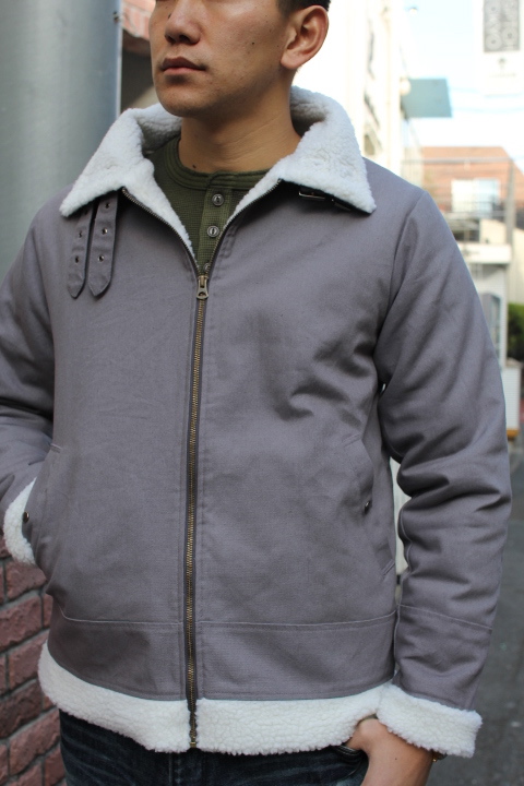 SMART SPICE(スマートスパイス)COTTON DUCK B3-TYPE JACKET(コットンダック生地 B3タイプジャケット)裏側全面に柔らかく暖かいボア秋冬~早春ジャケット【WASH CHARCOAL】送料無料｜アコースティック 14,293円