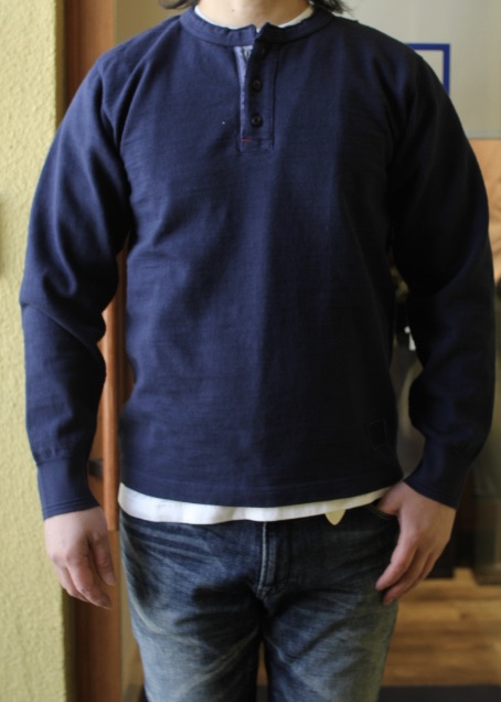 SMART SPICE スマートスパイスONI-SLUB HENLEY L/S TEE【超極厚な鬼スラブ生地】頑丈 丈夫 メンズロングTEE ユニセックス 大きなサイズあり 新色ジャパンブルー ヴィンテージカラー 40枚限定製作 日本製 送料無料｜アコースティック