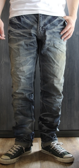 ★限定お得ポイント5倍!★【日本製プレミアムヴィンテージデニム】BLUE WAY(ブルーウェイ)ENGINEER IN CUT JEANS(エンジニア インカット ジーンズ)【原宿実店舗人気 ストレートデニム 大人アメカジ】【SHAVER FADE(5705)】即日出荷対応 送料無料|アコースティック