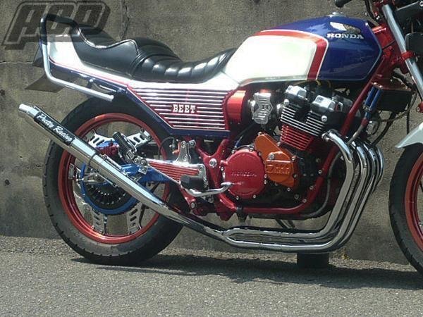 楽天市場】CBX400F【豪】タイプ2 マフラー メッキ 50π