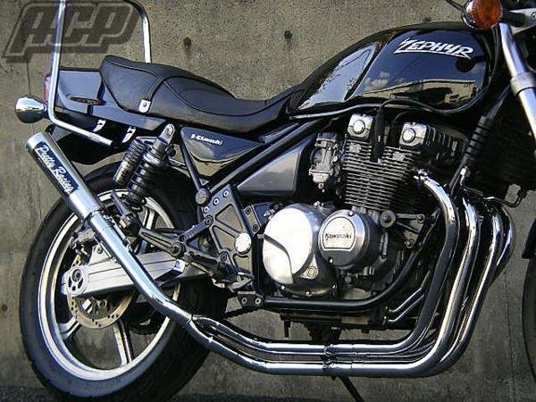 RPMマフラー　メッキ集合　ゼファー400用 楽天市場】プリティー製 ゼファー400 改 タイプ1 4-2-1