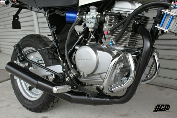 HONDA APE100 ショート管 マフラー ブラック [APE100] ホンダ