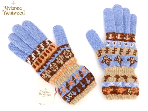 【レビュー特典対象商品】ヴィヴィアンウエストウッド　Vivienne Westwood　手袋 無料ラッピング指定可　明日楽対応商品　v0411　【　オーブ　てぶくろ　ギフト　ブランド　ニット　防寒　レディース　日本製　】【楽ギフ_包装】
