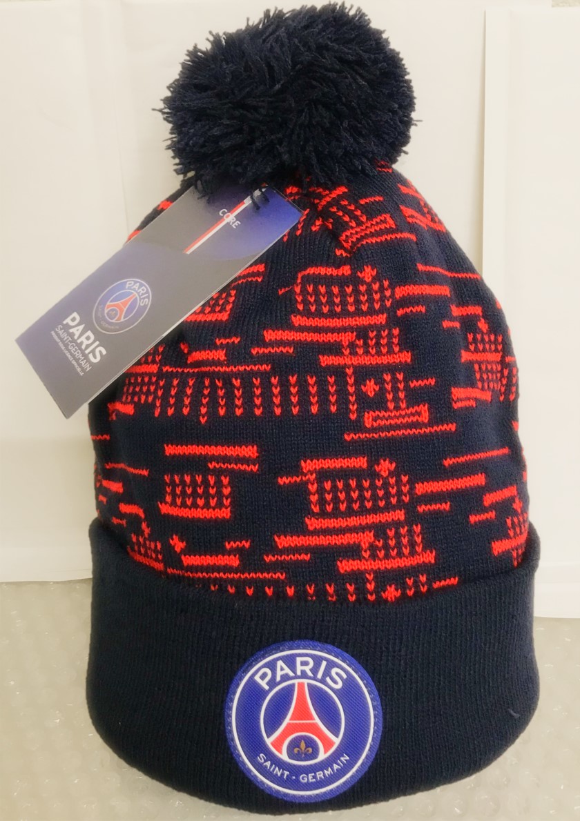 Psg Official Goods Beanie 濃紺 おしゃれニット帽 Soccer ネイビー パリサンジェルマン フットサル Team オフィシャルグッズ