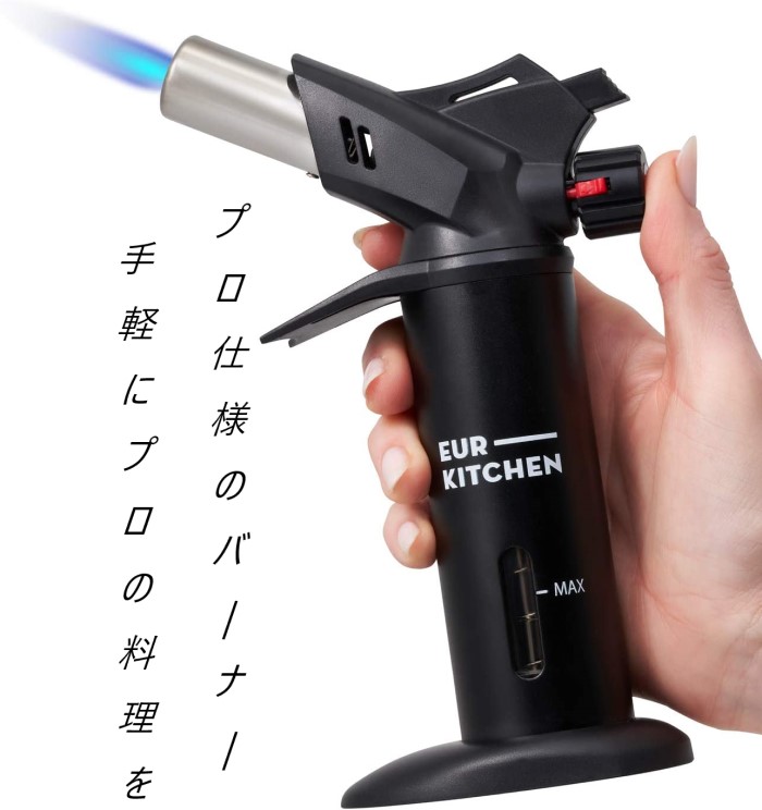 【楽天市場】EurKitchen USA正規品 トーチバーナー キッチントーチ 料理用バーナー ブタンガス詰め替え可能 燃料ゲージ付き
