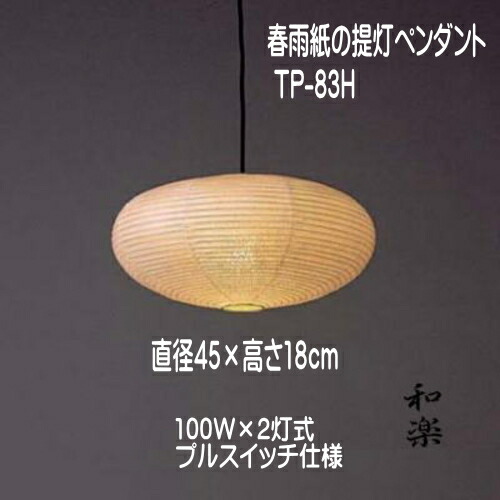 ろみ50Hz専用 和風電気傘(シェード)電球付き２個セット r-tp83h2.jpg