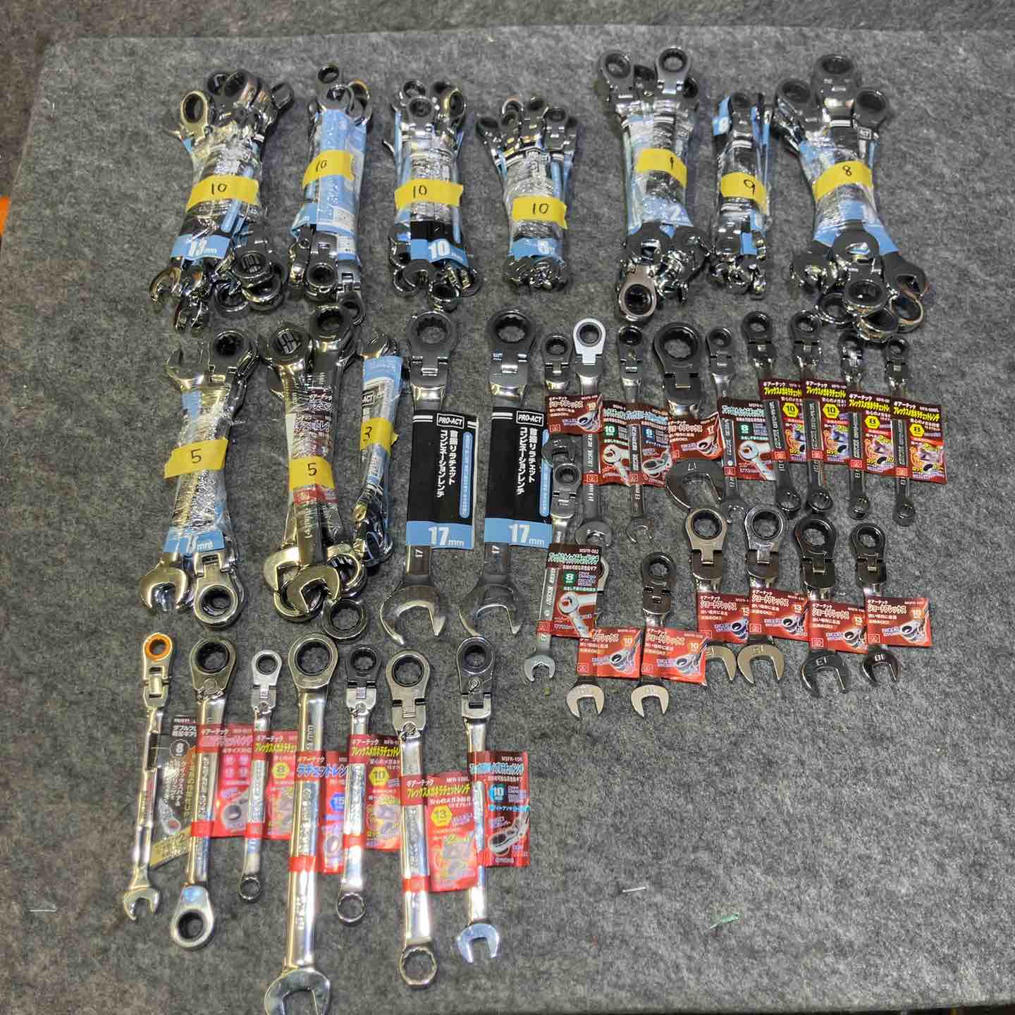 【新古】未当て嵌める ラチェットレンチ 歯車鍵 105点まとめ売り (製造業者、大きさ練り合わせる) SK11 MUSTTOOL PRO-ACT【桶川店】