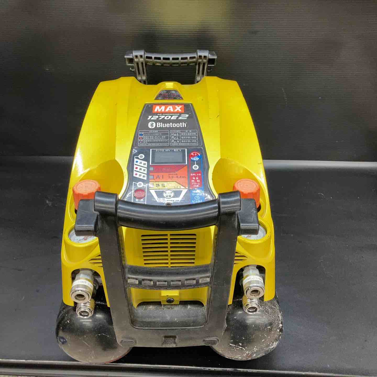 【中古品】MAX 組み上げる用 高圧 4口 エアコンプレッサー AK-HH1270E2 制限事項色 岩礁黄色 動くこと突きとめる済み【川越店】