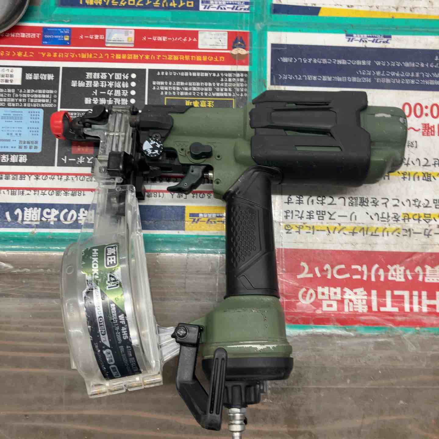 【中古】◇ハイコーキ(HIKOKI ※旧:日立工機) 高圧大気圏螺旋釘打ち機 WF4HS(AG) アブソリュートグリーン【戸田店】