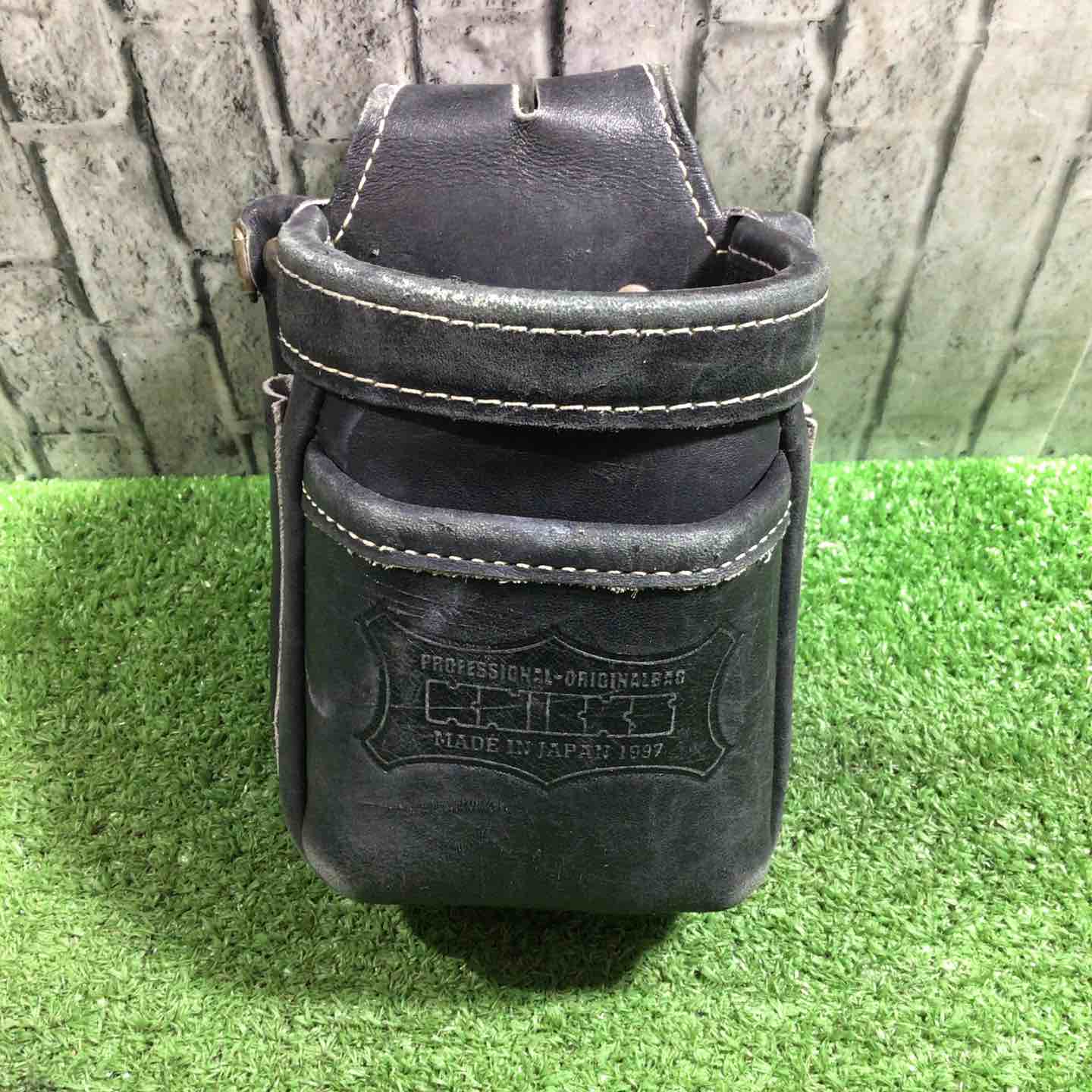 【中古】KNICKS ニックス 硬式地球儀革チェーン店印字機小物腰袋 KGB-201VADX 【三角江店】