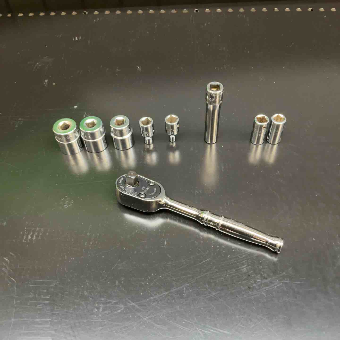 【中古】スナップオン 1/4ラチェットハンドル T72、ソケット TM18×2・16・6・04、STMMD7、TMA4.5・3.5【藤沢店】